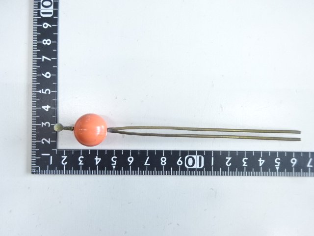  アンティーク　ガラス玉簪